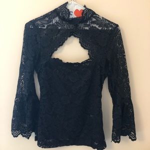 VENUS lace bell sleeve top